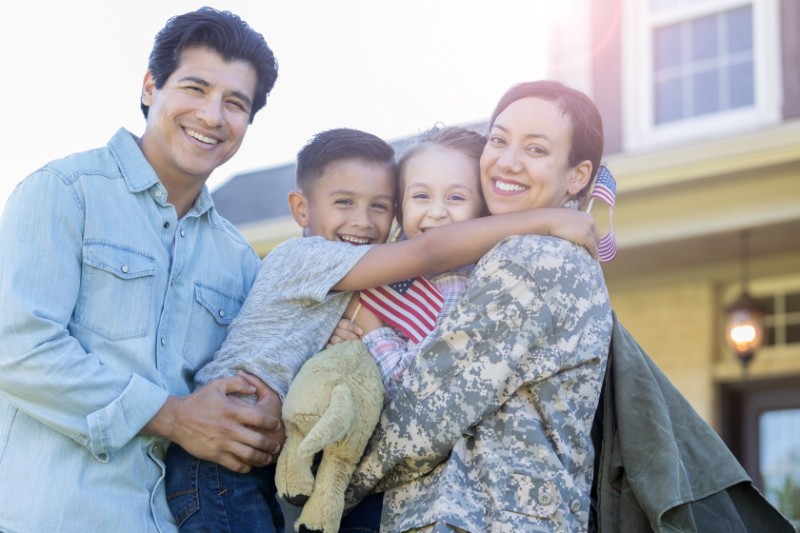 Military Mother and Family